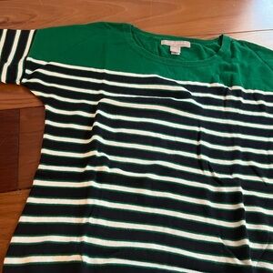 Banana Republic Green Striped Top
